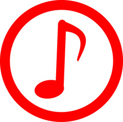 Music note, song, melody. Flat vector icon for music apps and websites. Vector illustration.