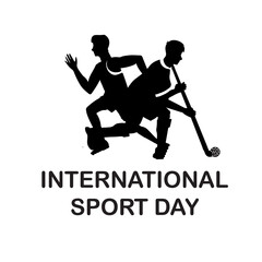 National sports day vector illustration, Hand drawn happy national sports day illustration, International Day of Sport for Development and Peace. Template for background, banner, card, poster. vecto
