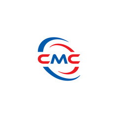 CMC logo. C M C design. White CMC letter. CMC, C M C letter logo design. Initial letter CMC linked circle uppercase monogram logo. C M C letter logo vector design. CMC letter logo design five style.