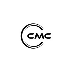 CMC logo. C M C design. White CMC letter. CMC, C M C letter logo design. Initial letter CMC linked circle uppercase monogram logo. C M C letter logo vector design. CMC letter logo design five style.
