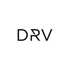 DRV logo. D R V design. White DRV letter. DRV, D R V letter logo design. Initial letter DRV linked circle uppercase monogram logo. D R V letter logo vector design. DRV letter logo design five style.