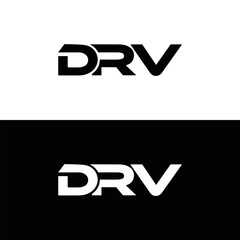 DRV logo. D R V design. White DRV letter. DRV, D R V letter logo design. Initial letter DRV linked circle uppercase monogram logo. D R V letter logo vector design. DRV letter logo design five style.