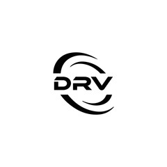 DRV logo. D R V design. White DRV letter. DRV, D R V letter logo design. Initial letter DRV linked circle uppercase monogram logo. D R V letter logo vector design. DRV letter logo design five style.