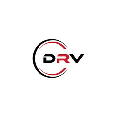 DRV logo. D R V design. White DRV letter. DRV, D R V letter logo design. Initial letter DRV linked circle uppercase monogram logo. D R V letter logo vector design. DRV letter logo design five style.