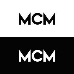Obraz premium MCM logo. M C M design. White MCM letter. MCM, M C M letter logo design. Initial letter MCM linked circle uppercase monogram logo. M C M letter logo vector design. MCM letter logo design five style.