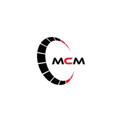 Fototapeta premium MCM logo. M C M design. White MCM letter. MCM, M C M letter logo design. Initial letter MCM linked circle uppercase monogram logo. M C M letter logo vector design. MCM letter logo design five style.