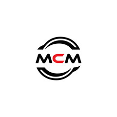 MCM logo. M C M design. White MCM letter. MCM, M C M letter logo design. Initial letter MCM linked circle uppercase monogram logo. M C M letter logo vector design. MCM letter logo design five style.