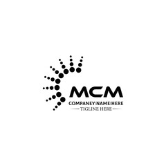 MCM logo. M C M design. White MCM letter. MCM, M C M letter logo design. Initial letter MCM linked circle uppercase monogram logo. M C M letter logo vector design. MCM letter logo design five style.