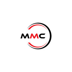 MMC logo. M M C design. White MMC letter. MMC, M M C letter logo design. Initial letter MMC linked circle uppercase monogram logo. M M C letter logo vector design. MMC letter logo design five style.