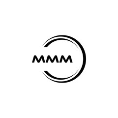MMM logo. M M M design. White MMM letter. MMM, M M M letter logo design. Initial letter MMM linked circle uppercase monogram logo. M M M letter logo vector design. MMM letter logo design five style.