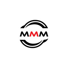 MMM logo. M M M design. White MMM letter. MMM, M M M letter logo design. Initial letter MMM linked circle uppercase monogram logo. M M M letter logo vector design. MMM letter logo design five style.
