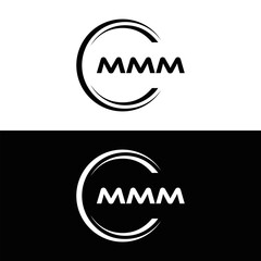 MMM logo. M M M design. White MMM letter. MMM, M M M letter logo design. Initial letter MMM linked circle uppercase monogram logo. M M M letter logo vector design. MMM letter logo design five style.