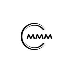 MMM logo. M M M design. White MMM letter. MMM, M M M letter logo design. Initial letter MMM linked circle uppercase monogram logo. M M M letter logo vector design. MMM letter logo design five style.