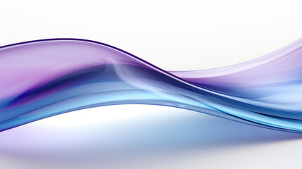 Abstract background with pink, purple and blue glass waves on white background