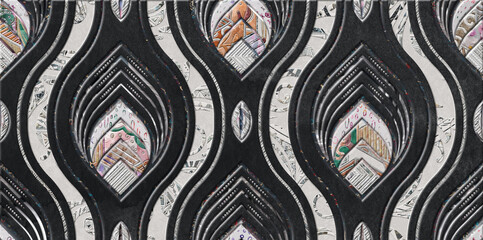 geometric decorative 3d structure wallpaper pattern, digital amazing background, ceramic tile, carpet, cover, interior.