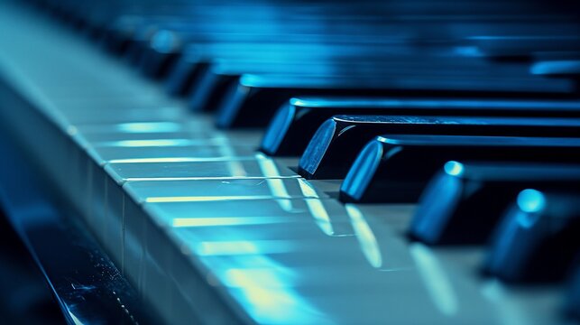 Musical Harmony: The Beauty of the Blue Piano Key. 