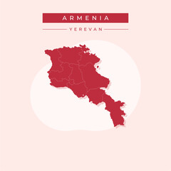 Vector illustration vector of Armenia map Asia