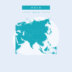 Vector illustration vector of Asia map Asia
