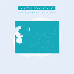 Vector illustration vector of Central Asia map Asia