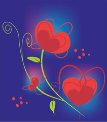 composition with hearts forming a flower
- 714505985