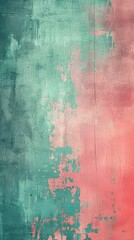 Grunge Background Texture in the Colors Mint Green & Coral Pink created with Generative AI Technology