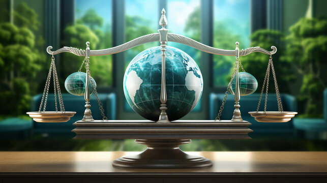 balance, scale, globes, law, blurred, green, background, justice, representation, symbolic, symbolism, equality, legal, weight, equilibrium, concept, abstract, contrast, harmony, perspective, order