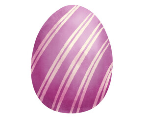 cute watercolor crayon illustration style clip art set collection of various pattern eggs for easter day
