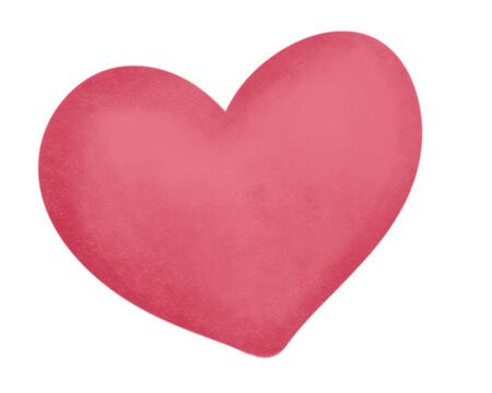 cute watercolor crayon illustration style clip art set collection of love