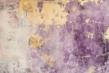 Grunge Background Texture in the Colors Lavender, Cream White & Gold created with Generative AI Technology