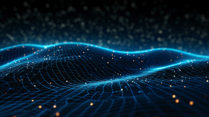 Black, Blue, Wave, Background, Light, Backgrounds, Futuristic, Abstract, Design, Modern, Technology, Digital, Artistic, Motion, Gradient, Vibrant, Illumination