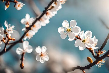 captivating close-up of delicate apricot blossoms on tree branches