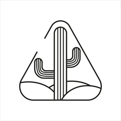 illustration cactus, dessert icon