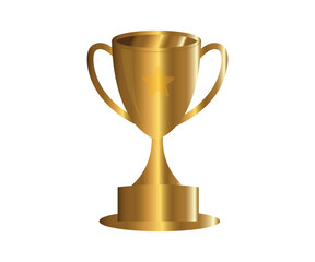 Fototapeta na wymiar Trophy cup in flat style icon vector design