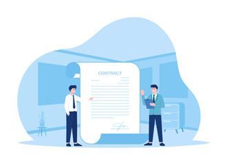 explain the rules of doing business concept flat illustration