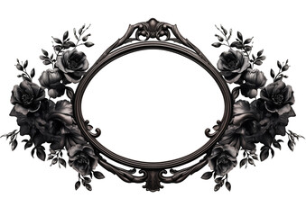black frame with ornament