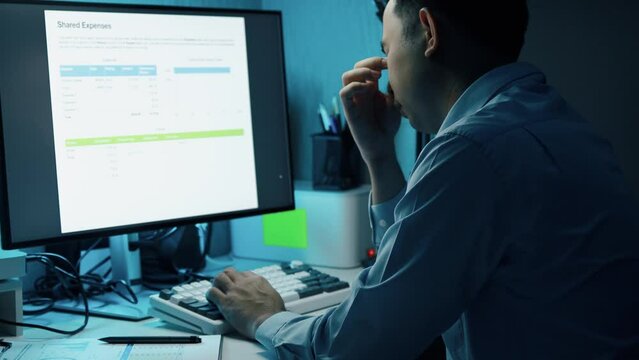 Company finance staff preparing financial documents, company finance staff preparing company finance documents to bring to the meeting to summarize for management's acknowledgment. Financial concept.