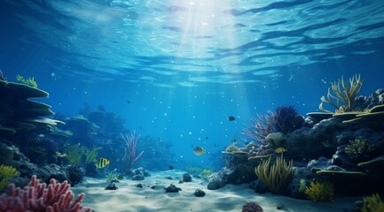 Fototapeta na wymiar underwater underwater ocean sunbathing diving tropical underwater