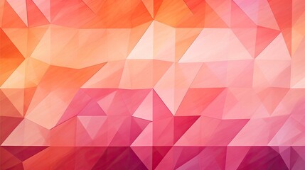 A geometric pattern of triangles inshades of pink and orange creating a dynamic effect