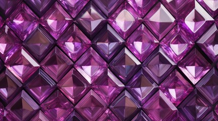 Obraz premium A grid of diamonds in shades of purple and pink