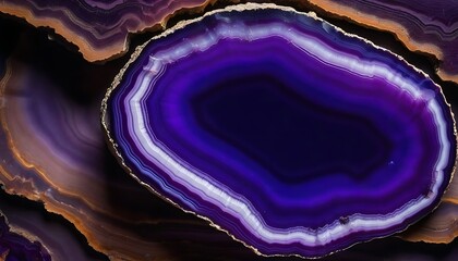 Violet agate geode macro close-up  - obrazy, fototapety, plakaty