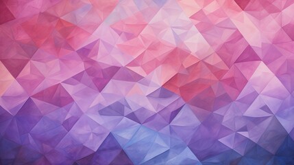 Obraz premium A grid of triangles in shades of purple and pink
