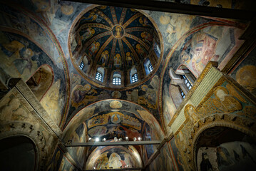 Iglesia ortodoxa de san Salvador de Chora Estambul Turquía - obrazy, fototapety, plakaty