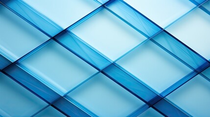 Obraz premium A minimalist grid of intersecting diagonal lines in shades of blue