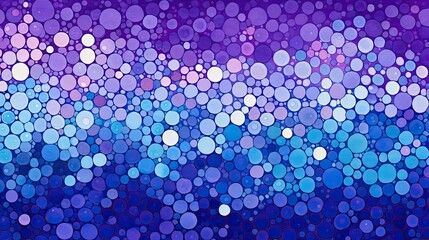 A pattern of circles in shades of purple and blue