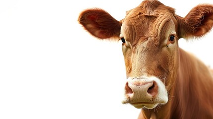 cow on isolated white background.