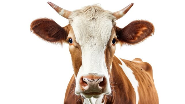 cow on isolated white background.