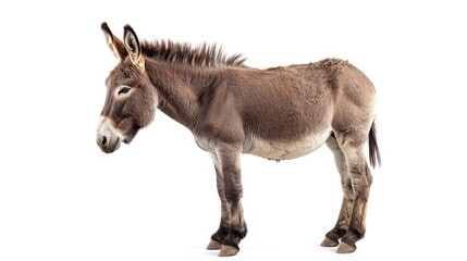 donkey on isolated white background.