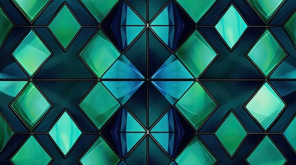 A diamond pattern with shades of blue and green