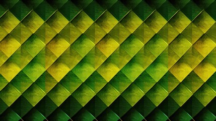 Fototapeta na wymiar A diamond pattern with shades of green and yellow