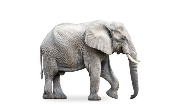 elephant on isolated white background.